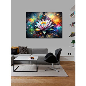 Kanvas Tablo Pembe Lotus Çiçeği 100x140 cm