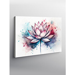 Kanvas Tablo Pembe Lotus Çiçeği 100x140 cm