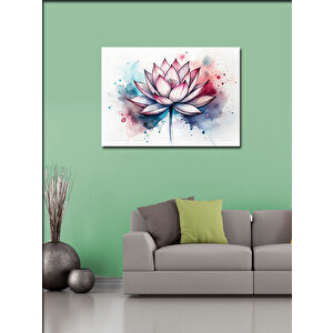 Kanvas Tablo Pembe Lotus Çiçeği 100x140 cm