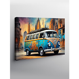 Kanvas Tablo Mavi Minibüs 70x100 cm