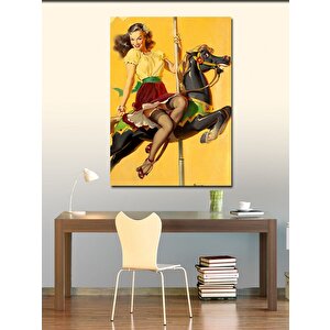 Kanvas Tablo Atlı Karınca 100x140 cm