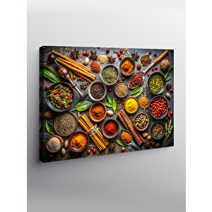 Kanvas Tablo Baharatlar Mutfak Temalı 100x140 cm