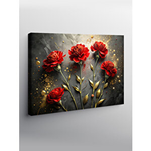 Kanvas Tablo Kırmızı Karanfiller 70x100 cm