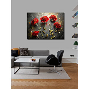Kanvas Tablo Kırmızı Karanfiller 70x100 cm