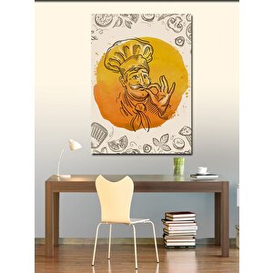 Kanvas Tablo Aşçı Mutfak Temalı 70x100 cm