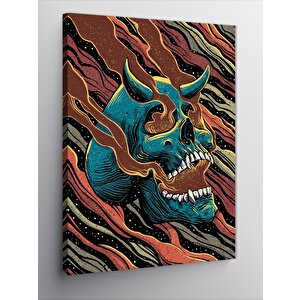 Kanvas Tablo Boynuzu Kuru Kafa 70x100 cm