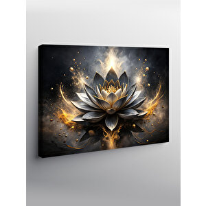 Kanvas Tablo Gold Lotus Çiçeği