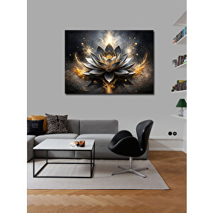 Kanvas Tablo Gold Lotus Çiçeği