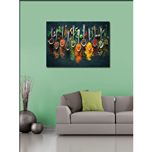 Kanvas Tablo Baharatlar Mutfak Temalı 100x140 cm