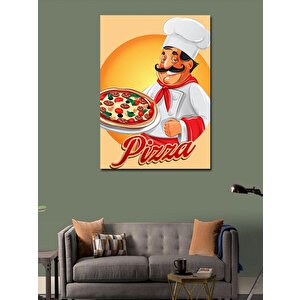Kanvas Tablo Pizza Yapan Aşçı 100x140 cm