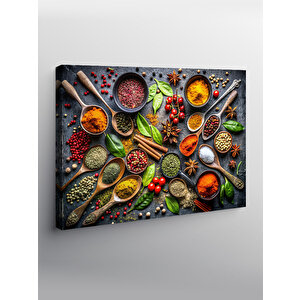 Kanvas Tablo Baharatlar Mutfak Temalı 100x140 cm