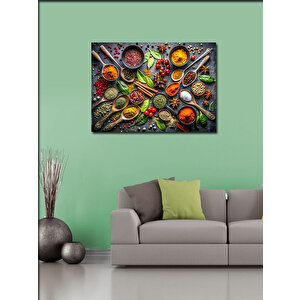 Kanvas Tablo Baharatlar Mutfak Temalı 100x140 cm