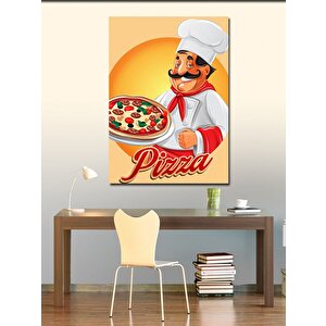 Kanvas Tablo Pizza Yapan Aşçı