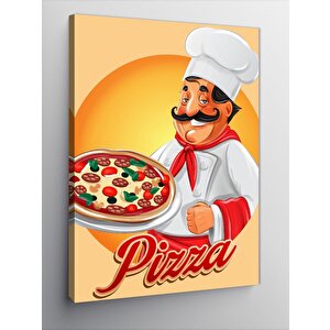Kanvas Tablo Pizza Yapan Aşçı