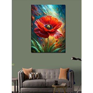 Kanvas Tablo Kırmızı Gelincik Çiçeği 70x100 cm