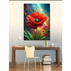 Kanvas Tablo Kırmızı Gelincik Çiçeği 70x100 cm