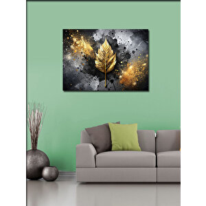 Kanvas Tablo Gold Yaprak 70x100 cm