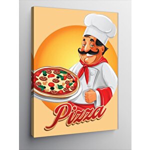 Kanvas Tablo Pizza Yapan Aşçı