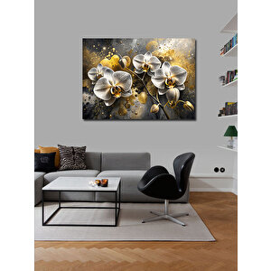 Kanvas Tablo Beyaz Orkideler 100x140 cm
