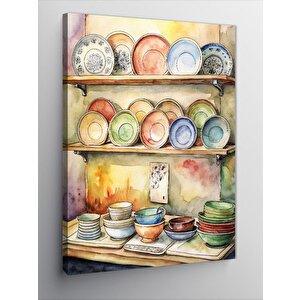 Kanvas Tablo Eski Tip Mutfak 100x140 cm