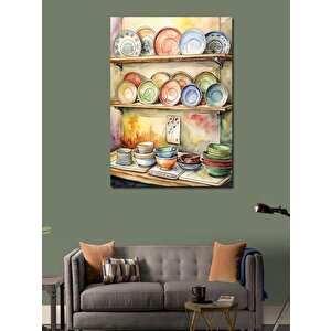 Kanvas Tablo Eski Tip Mutfak 100x140 cm