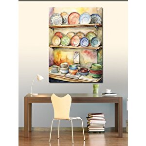 Kanvas Tablo Eski Tip Mutfak 100x140 cm