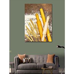 Kanvas Tablo Buğday Ve Un Mutfak Temalı 100x140 cm