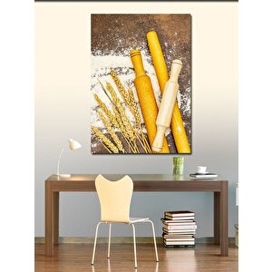 Kanvas Tablo Buğday Ve Un Mutfak Temalı 100x140 cm