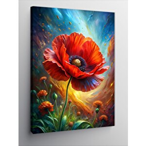 Kanvas Tablo Gelincik Çiçeği 100x140 cm