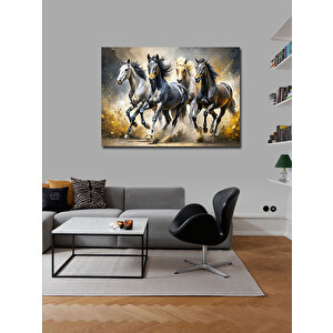 Kanvas Tablo Koşan Atlar 100x140 cm