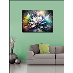 Kanvas Tablo Beyaz Lotus Çiçeği 70x100 cm