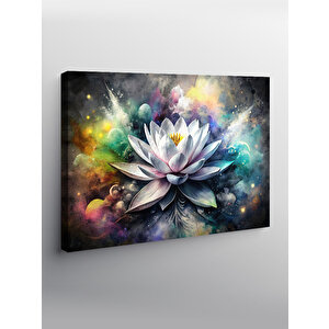 Kanvas Tablo Beyaz Lotus Çiçeği 100x140 cm