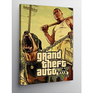 Kanvas Tablo Gta 5 Chop Ve Franklin
