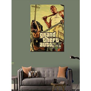 Kanvas Tablo Gta 5 Chop Ve Franklin