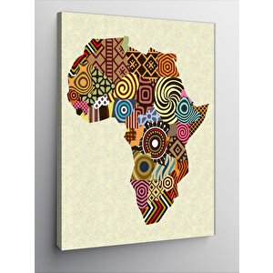 Kanvas Tablo Afrika Haritası 100x140 cm