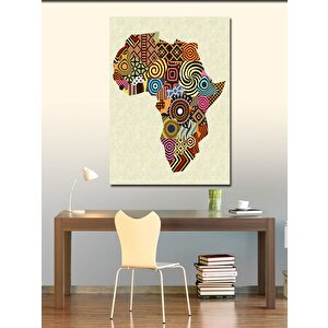 Kanvas Tablo Afrika Haritası 100x140 cm