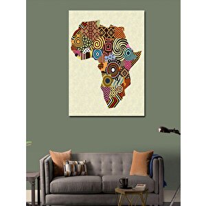 Kanvas Tablo Afrika Haritası