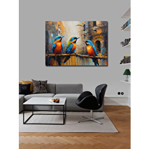Kanvas Tablo Daldaki Serçeler 100x140 cm