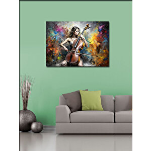 Kanvas Tablo Çello Çalan Kadın 70x100 cm