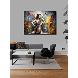 Kanvas Tablo Çello Çalan Kadın 70x100 cm