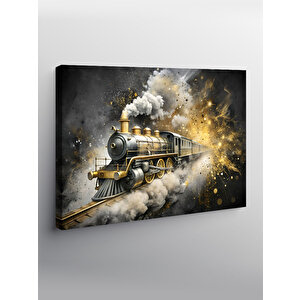 Kanvas Tablo Buharlı Tren Lokomotif 70x100 cm