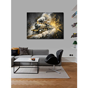 Kanvas Tablo Buharlı Tren Lokomotif 70x100 cm