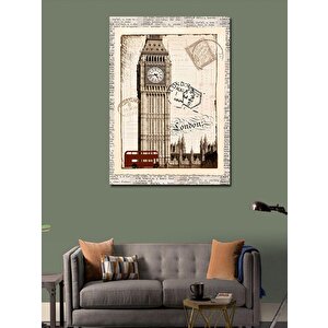 Kanvas Tablo İngiltere Saat Kulesi 100x140 cm
