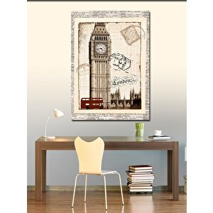 Kanvas Tablo İngiltere Saat Kulesi 100x140 cm