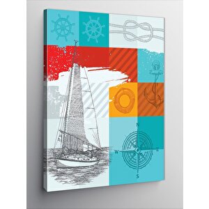 Kanvas Tablo Gemici Temalı 70x100 cm