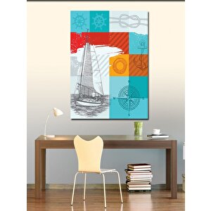 Kanvas Tablo Gemici Temalı 70x100 cm