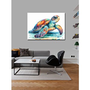 Kanvas Tablo Sevimli Kaplumbağa 70x100 cm