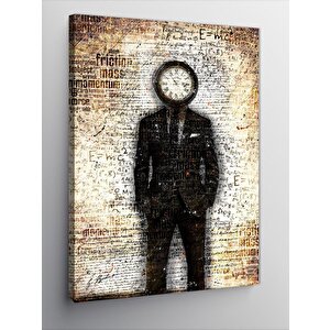 Kanvas Tablo Kafamızdaki Saat 70x100 cm