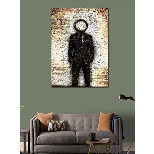 Kanvas Tablo Kafamızdaki Saat 70x100 cm