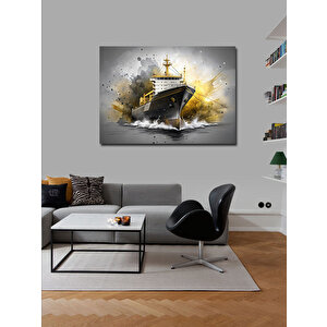Kanvas Tablo Yük Gemisi 100x140 cm